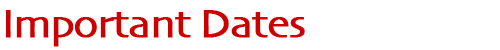 important dates